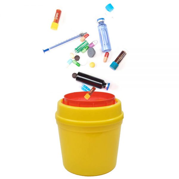 Sharp Needle Disposal Container with Lip 0.5L